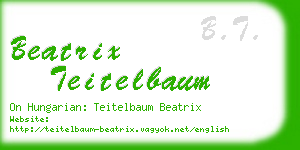 beatrix teitelbaum business card